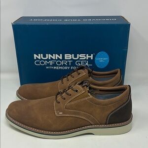 Nunn Bush Men’s Cadet Plain Toe Oxford – Tan Multi 9.5 M